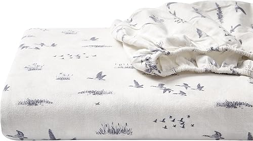 Miniatura 7 de Eddie Bauer - Juego de sábanas de tamaño Queen, de franela de algodón, cepillado para mayor suavidad, acogedora decoración para el hogar (Geese