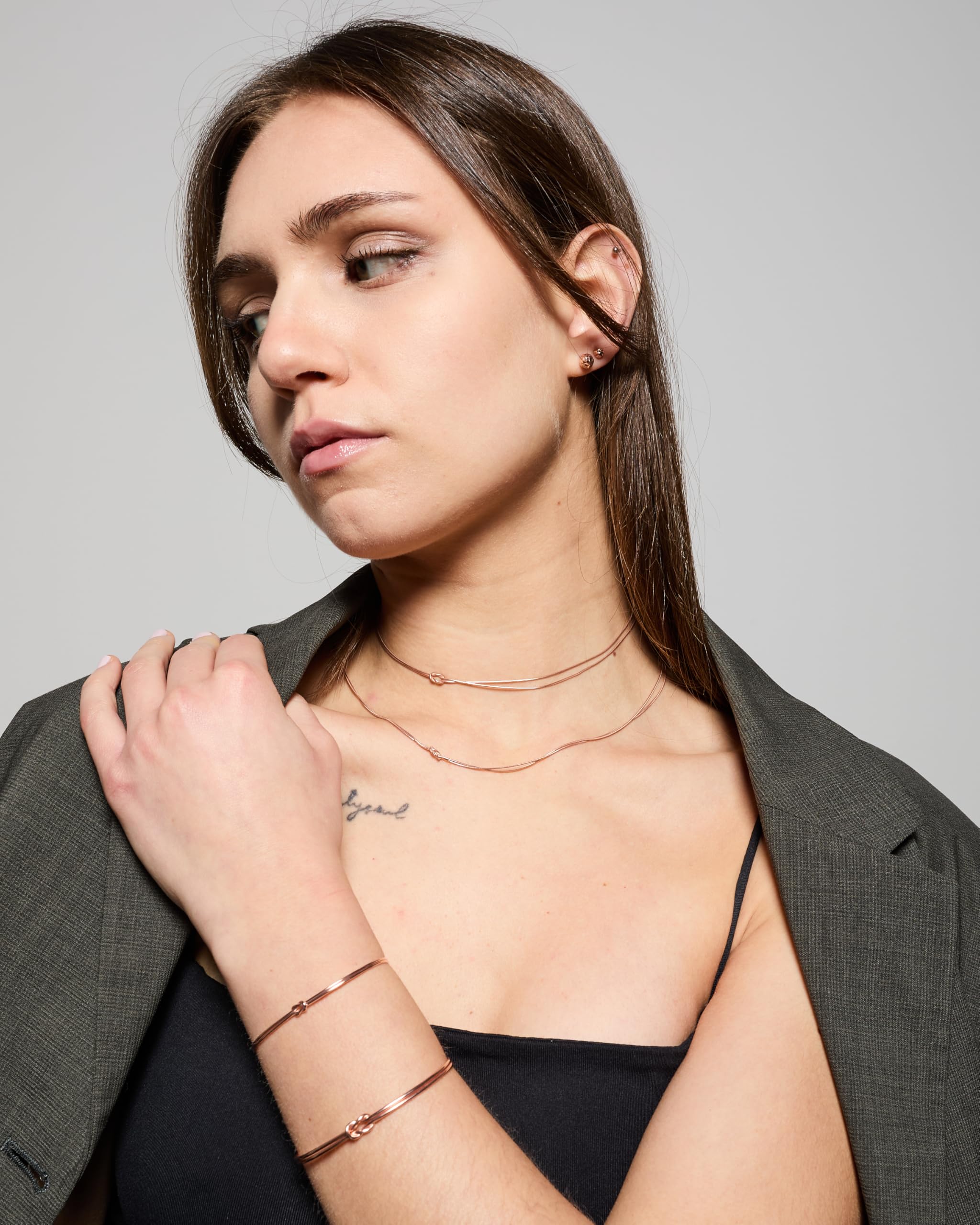 Bracciale Argento 925 Con Nodo, Regolabile 16cm+4cm, Nodo Simbolico per Amore, Amicizia e Infinito e San Valentino, Made in Italy