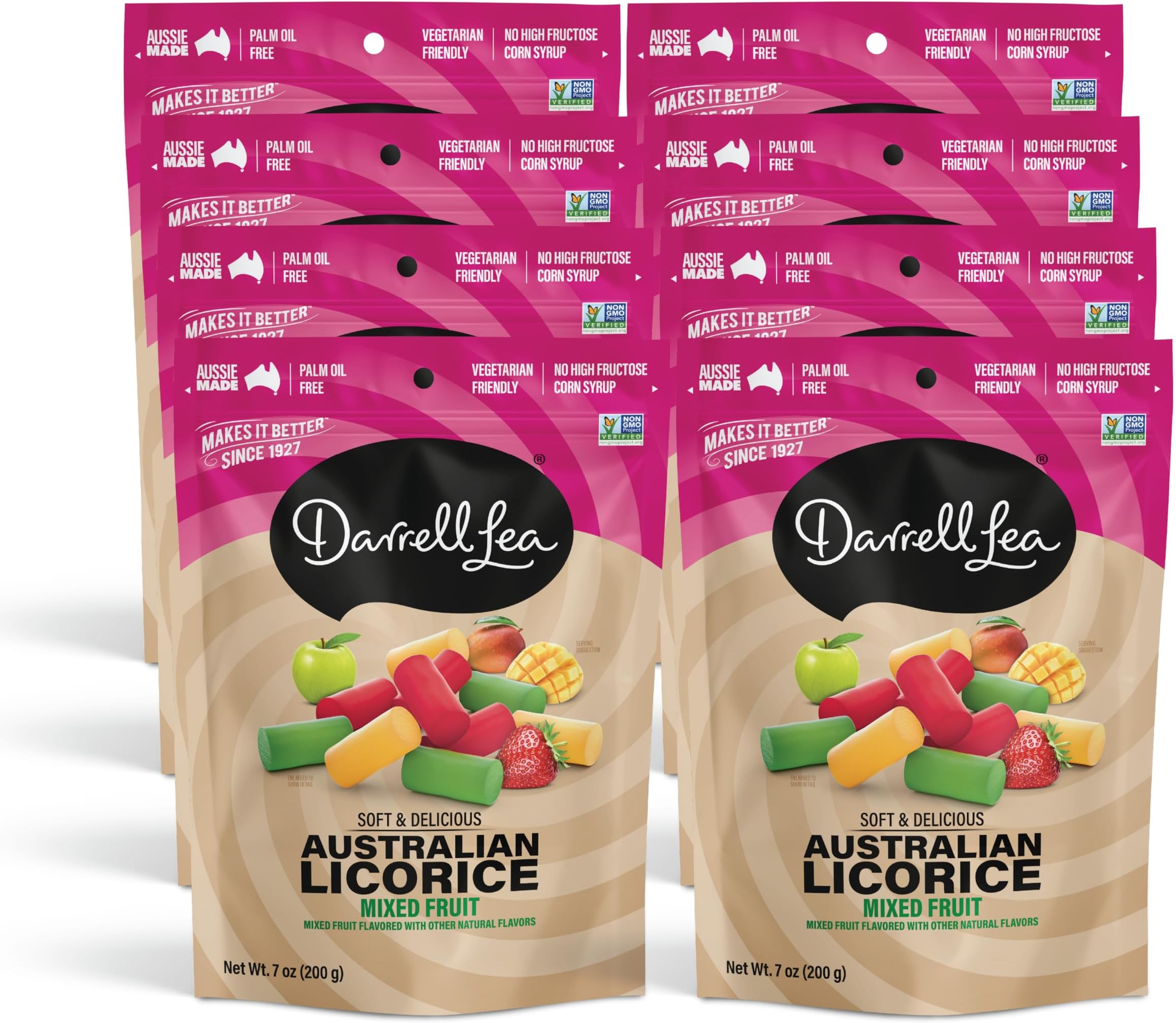 Darrell Lea Mixed Liquorice 8 x 200g