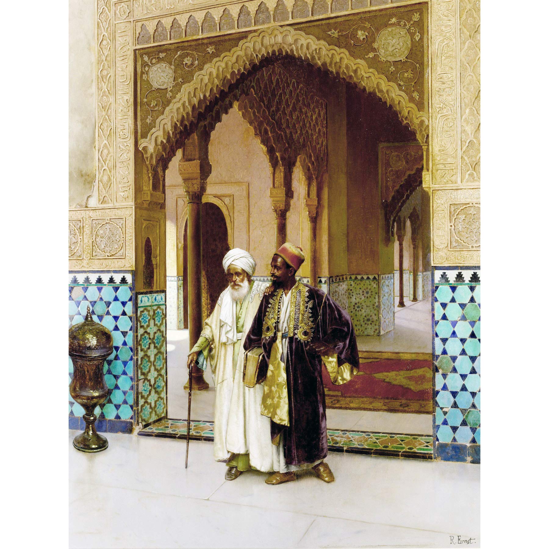 Ernst After Prayer Mosque Islam Arch Painting Large Print Poster Wall Art Decor Picture