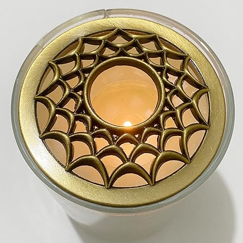 Miniatura 4 de Cubierta para velas perfumadas, decoración de telaraña para tarros, regalos de velas para mujeres, accesorios de vela, tapa de vela, evita el tacto,