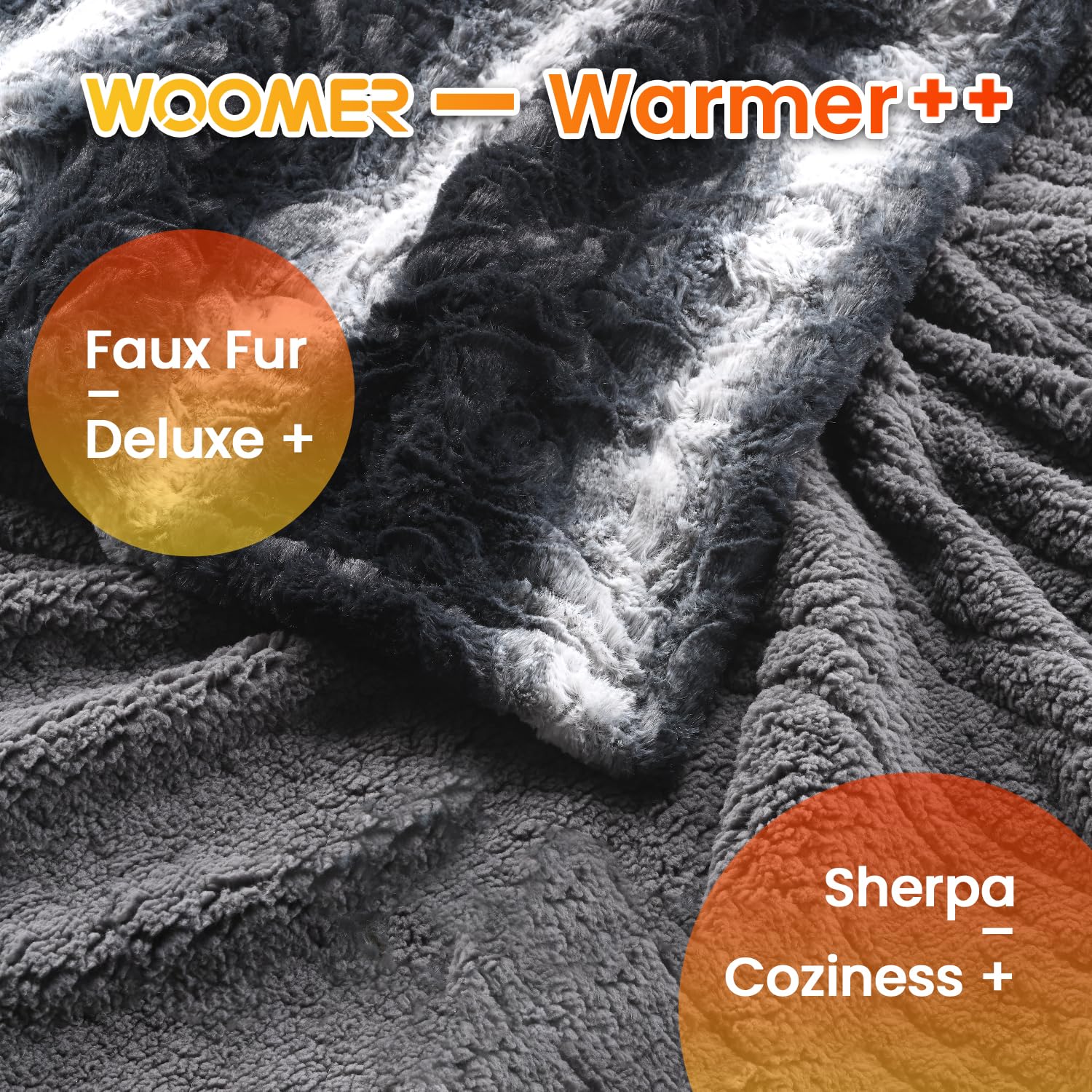 WOOMER [5 Year Warranty Electric Heated Throw Blanket (50