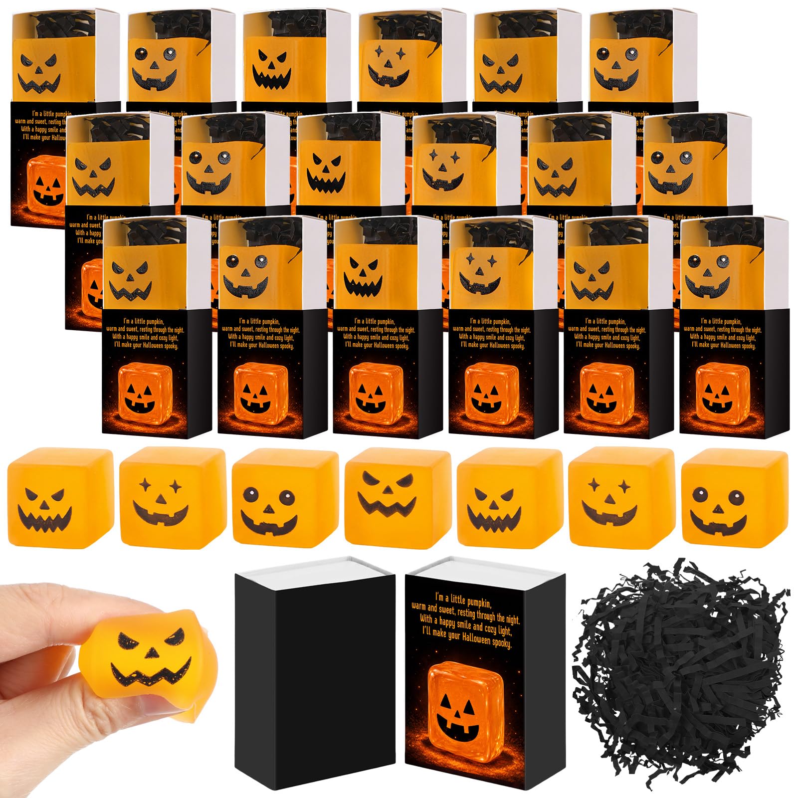 Lot de 100 cadeaux en forme de citrouille d'Halloween