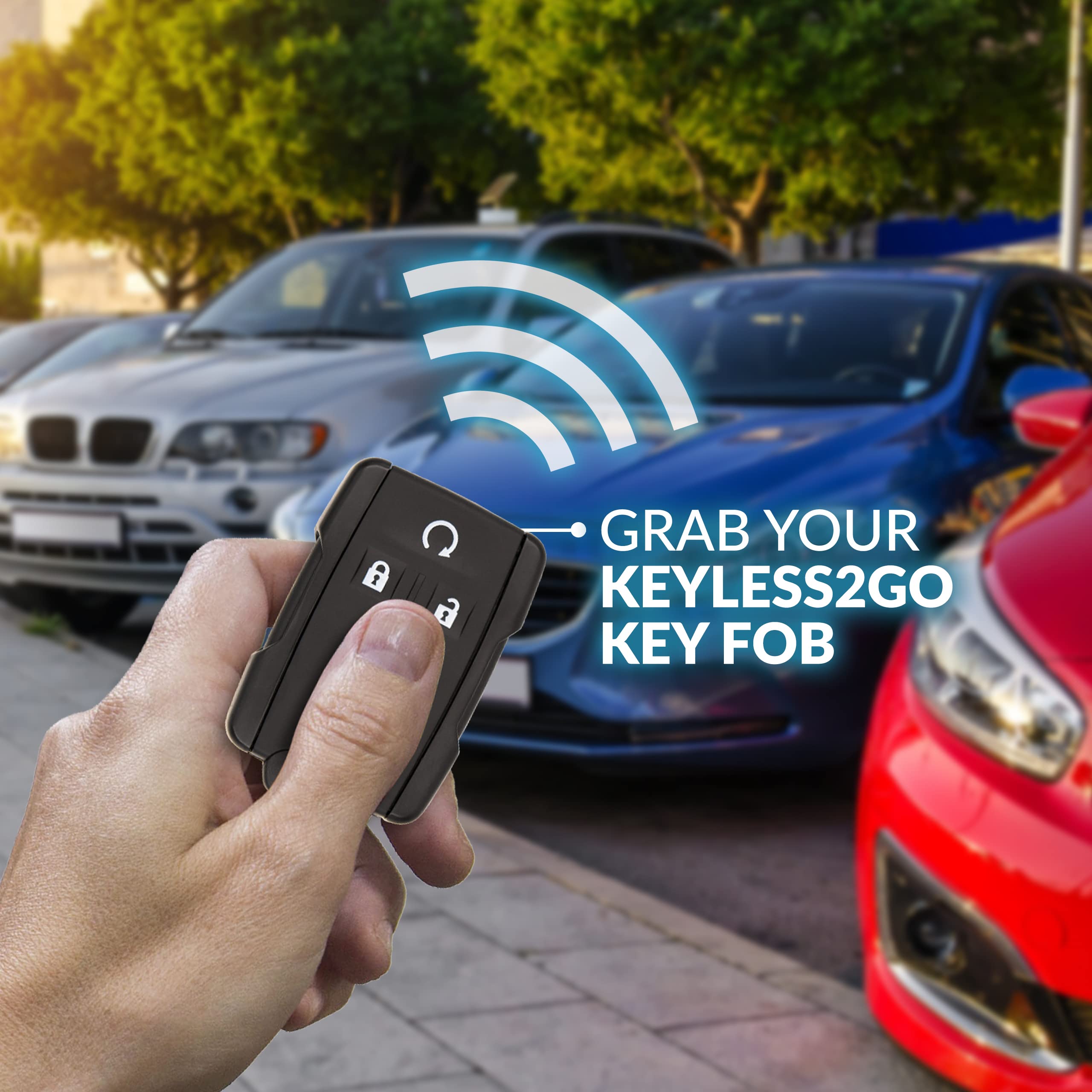 Keyless2Go Sostituzione per telecomando 4 pulsanti 433 Mhz per GM M3N-32337200 22881479