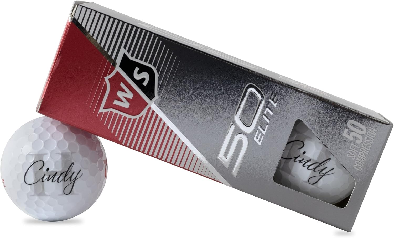 Personalized Golf Balls, 1 Dozen Wilson Staff Elite Golf Balls, Custom Monogram Designs, Personalized Golf Gifts for Men and Women