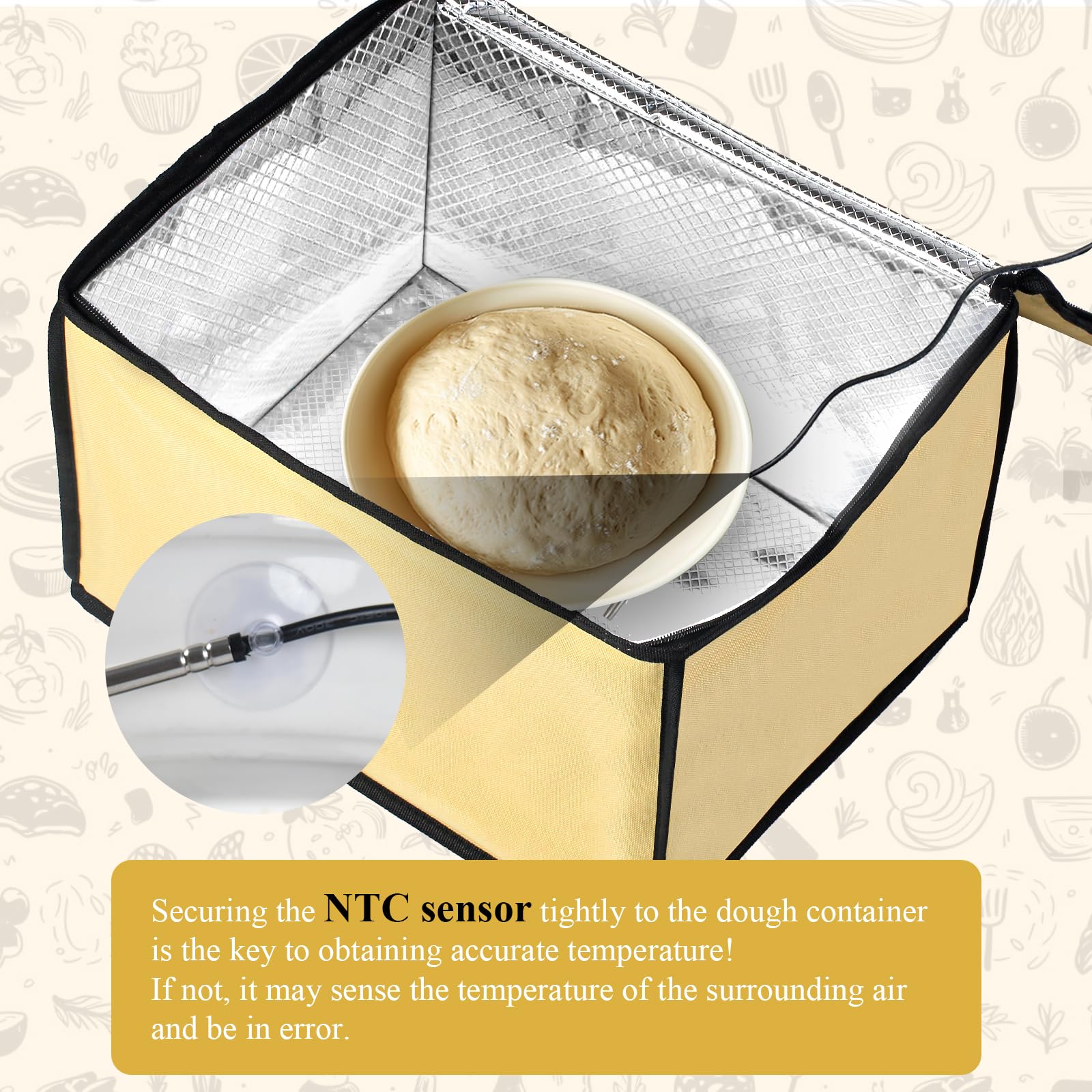 Bread Proofing Box With Temperature & Timer Control (50-130°F) - Folding Dough Proofer For Sourdough, Yogurt, Seed Starting, Fermentation