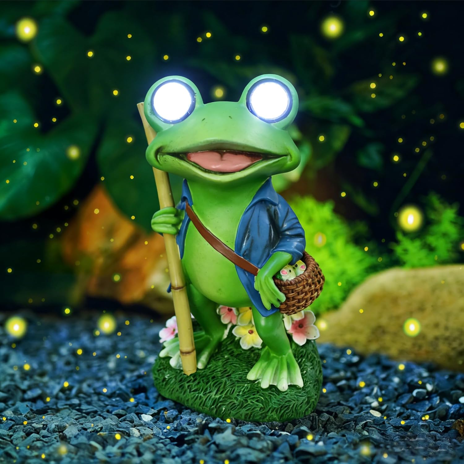 Solar Dog Garden Statue with Lantern, Beagle Dog Figurine Solar Light Garden Outdoor Decor, Outdoor Waterproof Decoration for Dogs Lover, Beautifully Crafted Birthday Gifts for Mom or Dad