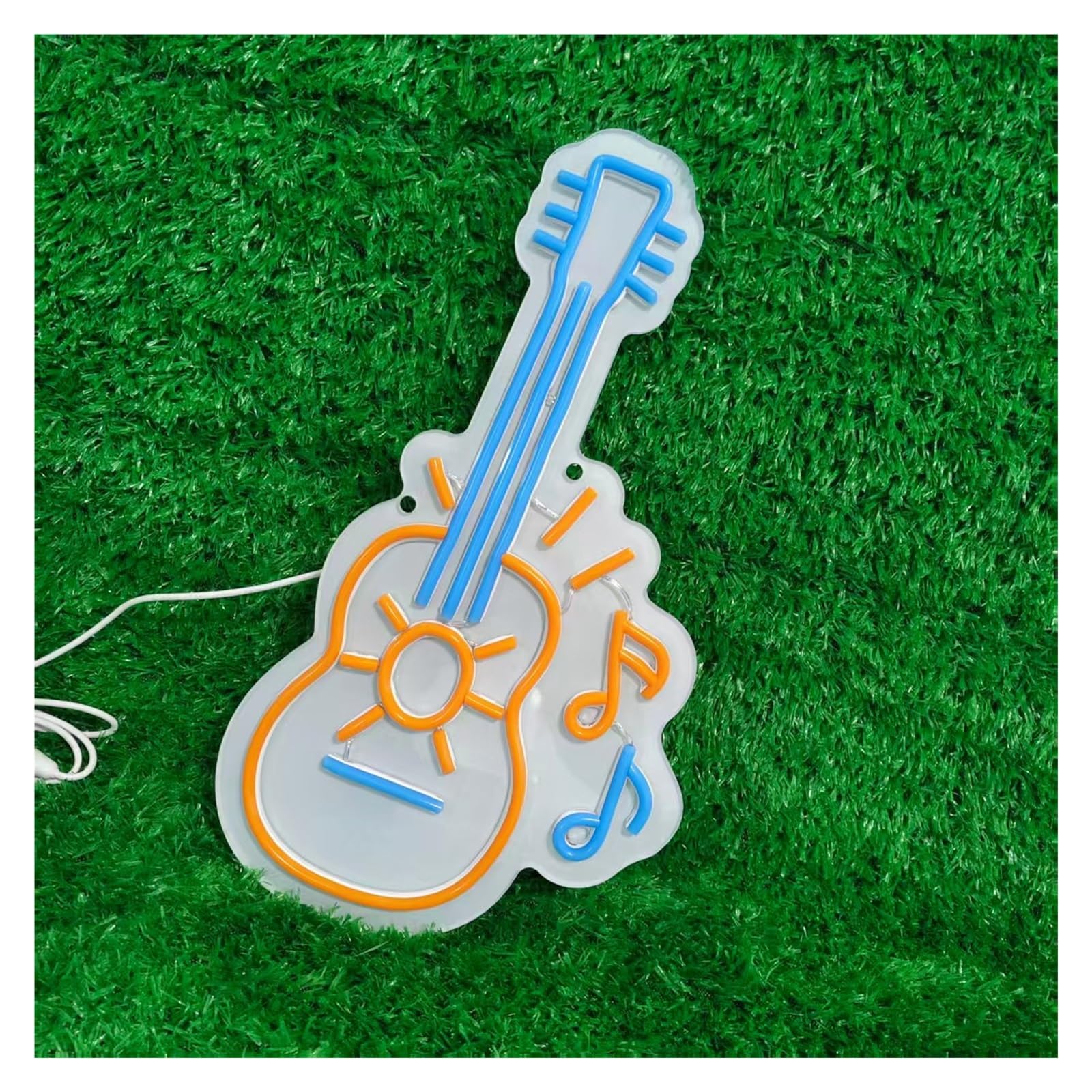 Insegna al Neon Insegna Al Neon Per Chitarra, Musica, Studio Di Registrazione Musicale, Bar, Ristorante, Negozio, Decorazione Da Parete 48x28.2cm