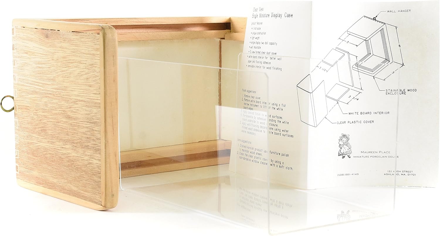 Set Of 3 Light Wood Wall Hanging Display Boxes Home & Kitchen