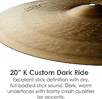 Vista 3 de Zildjian K Custom Dark Ride Platillo - 20 pulgadas