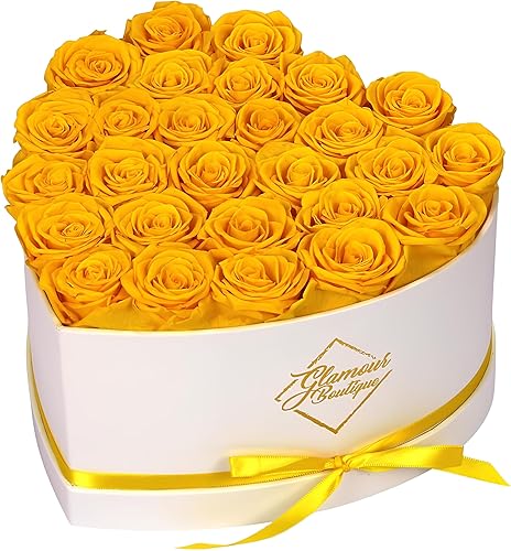 Miniatura 16 de GLAMOUR BOUTIQUE Rosas preservadas en una caja, regalos para ella, esposa y mamá, decoración de flores de rosas para regalo de cumpleaños, ramo de