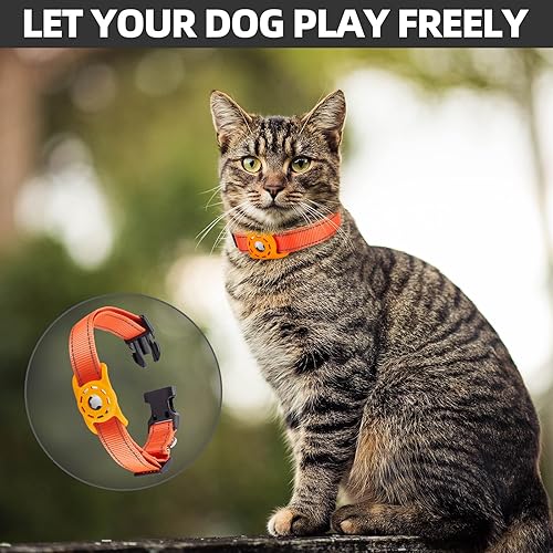 Miniatura 79 de Collar reflectante AirTag para perro, compatible con Apple AirTag, collar de nailon para cachorros y gatos con soporte de silicona AirTag