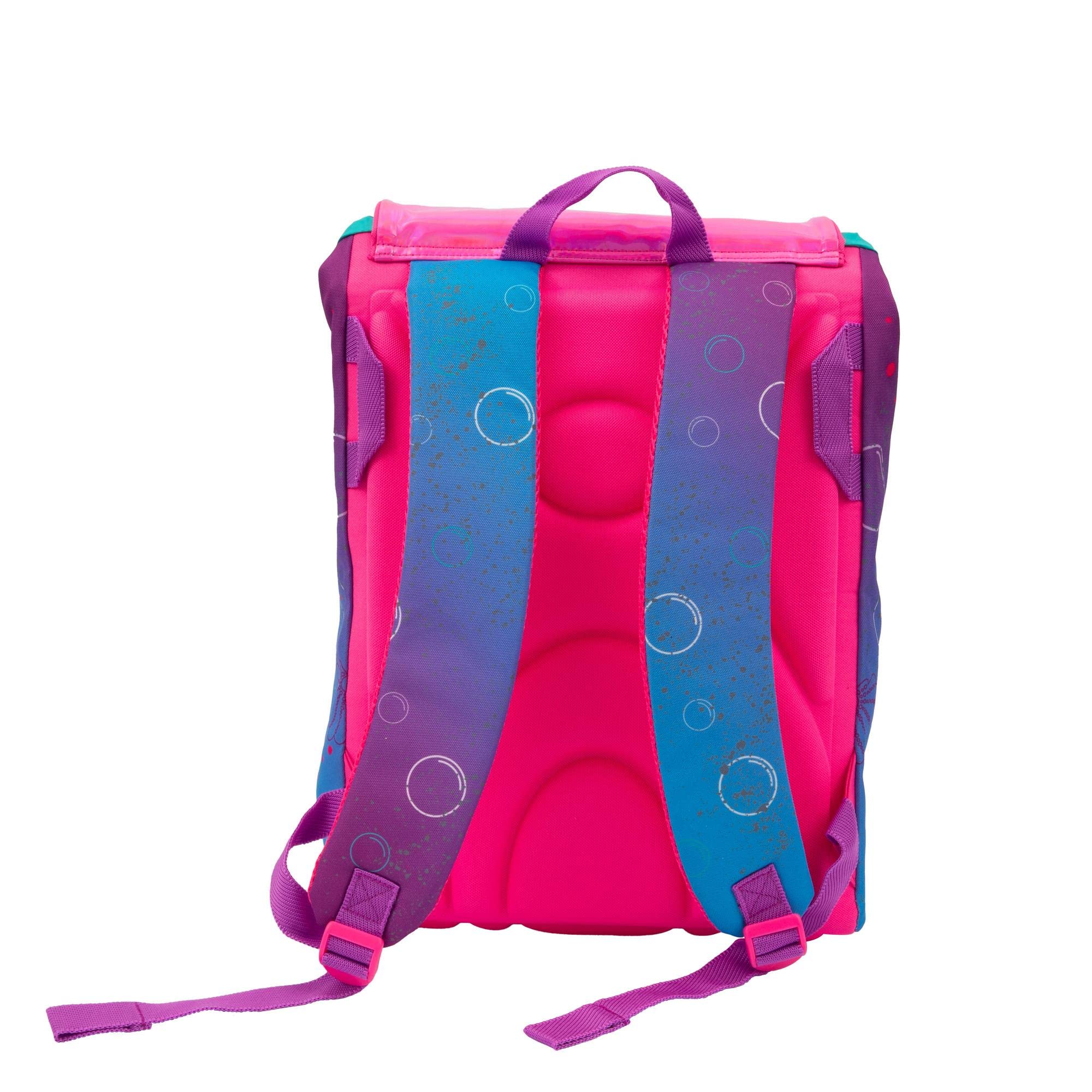 Giochi Preziosi - Zaino Estensibile Barbie c/Ganci, Pop-up Coda Sirena, 2 Scomparti e Tasca Frontale, Schienale e Spallacci Imbottiti, per la Scuola primaria, 31 l x43 h x17,5 p cm, capacità 23,5 l