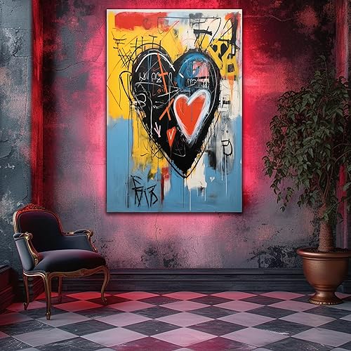 Miniatura 350 de ANRUOXI Graffiti - Lienzo decorativo para pared, diseño abstracto retro, pintura urbana moderna, póster de decoración de pared de zapatos para