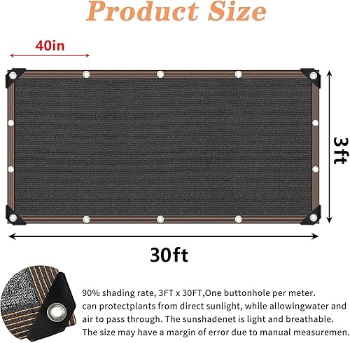 Vista 19 de Paño de sombra para plantas de invernadero, 80-90% protector solar para jardín al aire libre, pérgola, patio, césped, paños para perrera, gallinero