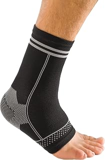 Mueller 4-Way Stretch Ankle Support Sleeve - Pain Relief for Sprains, Strains, Arthritis - Black L/XL Men Women
