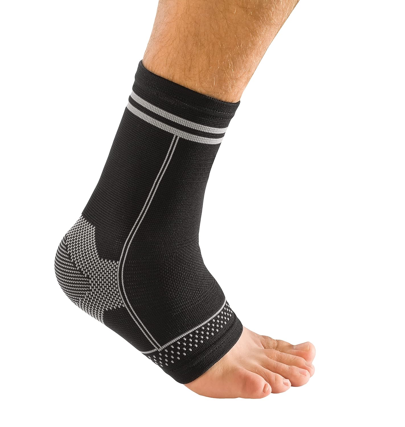 Mueller 4-Way Stretch Ankle Support Sleeve - Pain Relief for Sprains, Strains, Arthritis - Black L/XL Men Women