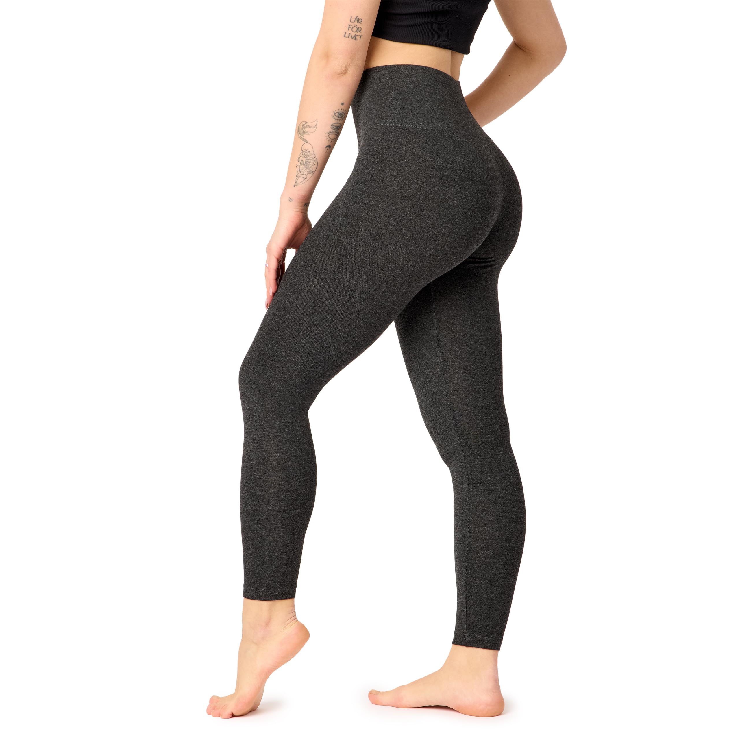 Bellivalini Damen Lange Leggings High Waist Comfort aus Viskose für Sport Yoga Gym BLV50-289
