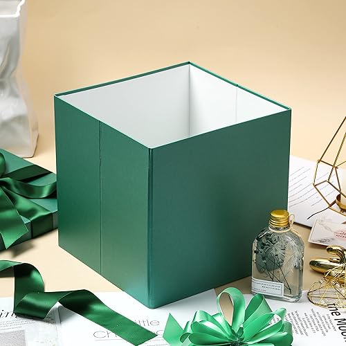 Vista 23 de RUSPEPA Caja de regalo mediana azul real con tapas, cinta y papel de seda, caja de regalo plegable perfecta para cumpleaños, graduación, día