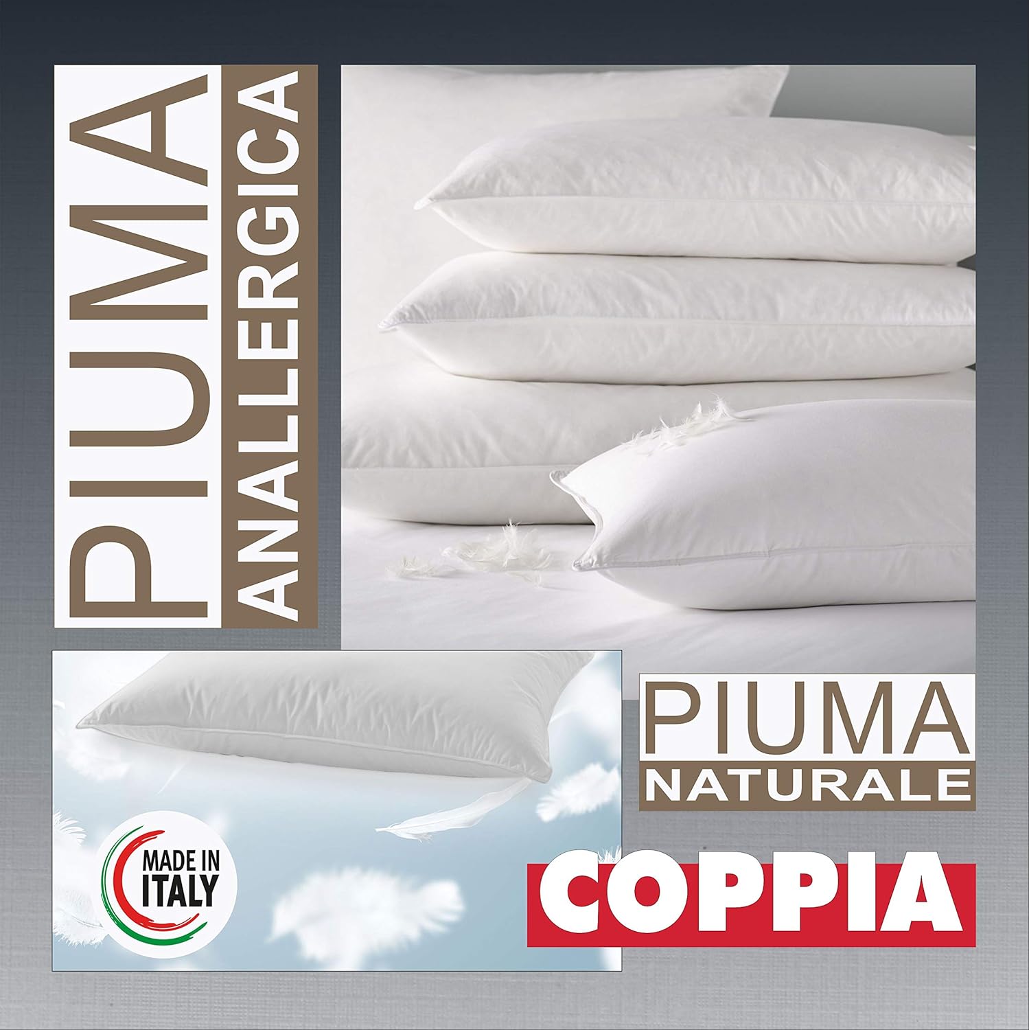 cuscino in piuma d'oca per bambino