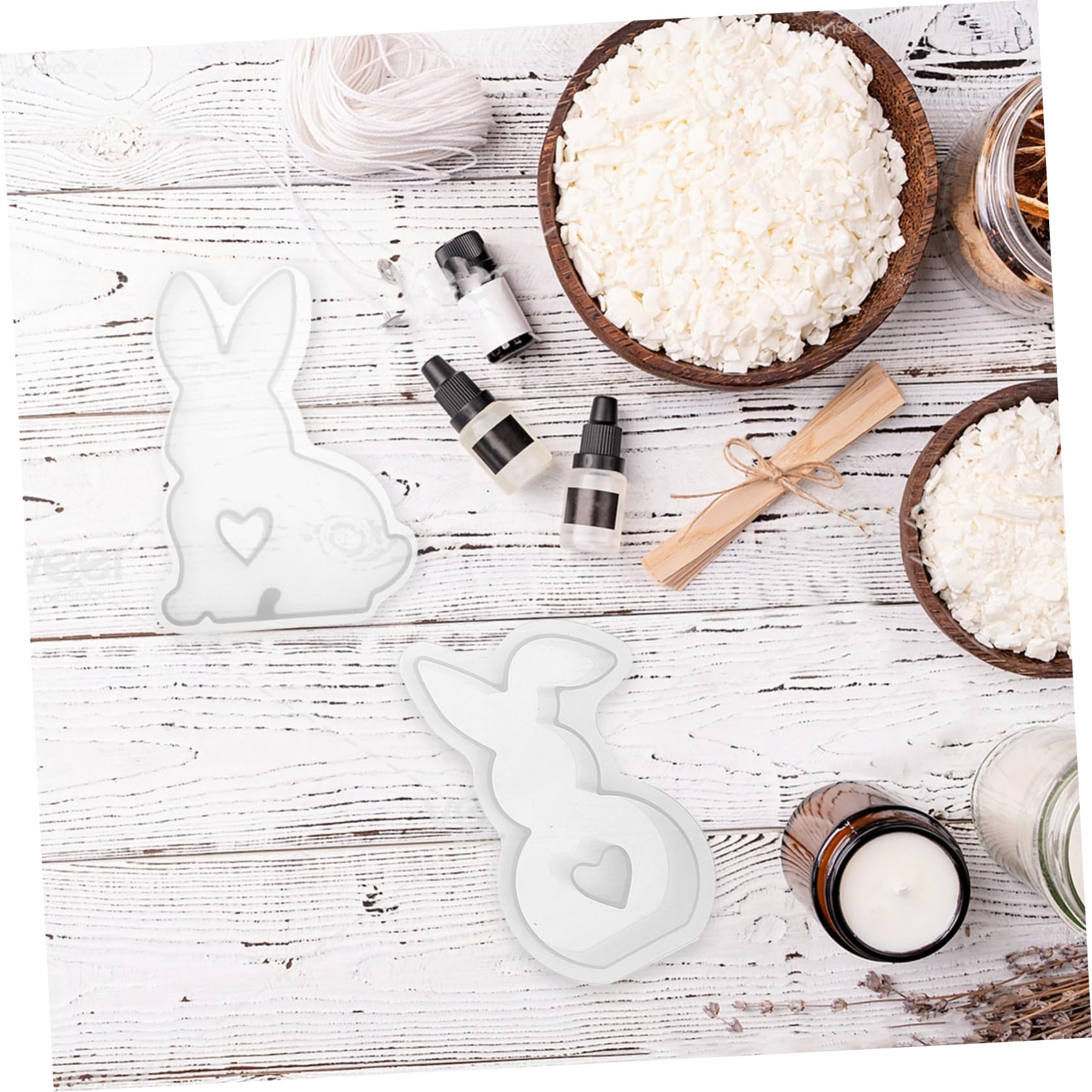 18pezzi Stampo Silicone Per Candele Pasquali Forma Di Coniglio Mold Per Decorazioni Aromatiche Facile Da Usare e Flessibile Per Progetti Creativi