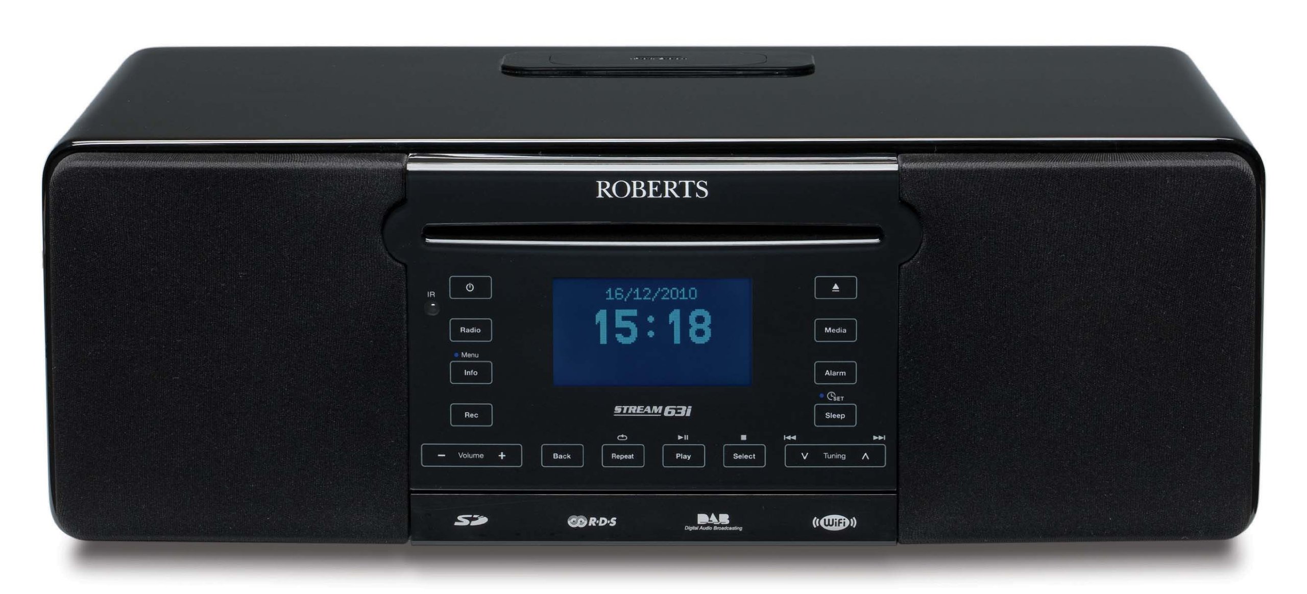 Roberts STREAM63i CD/Dab/FM Sistema de Sonido de Internet con Base para iPod y instalación de grabación