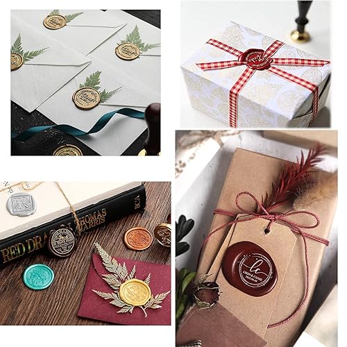 Miniatura 6 de 12 varillas de cera de sellado con mechas para sello de letras, invitaciones de boda, decoración de embalaje, ideas de regalo de Navidad (color A)