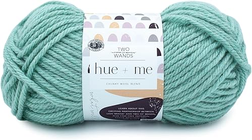 Vista 122 de Lion Brand Yarn, Hue + Me - Hilo grueso para tejer a ganchillo, tejer y manualidades, agave, paquete de 3