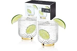 Viski Gatsby Lowball Glasses: Art Deco Glamour for Your Barware Collection