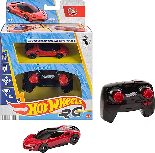 Hot Wheels RC 164 Escala Ferrari Sf90 Stradale Assetto Fiorano Vehículo
