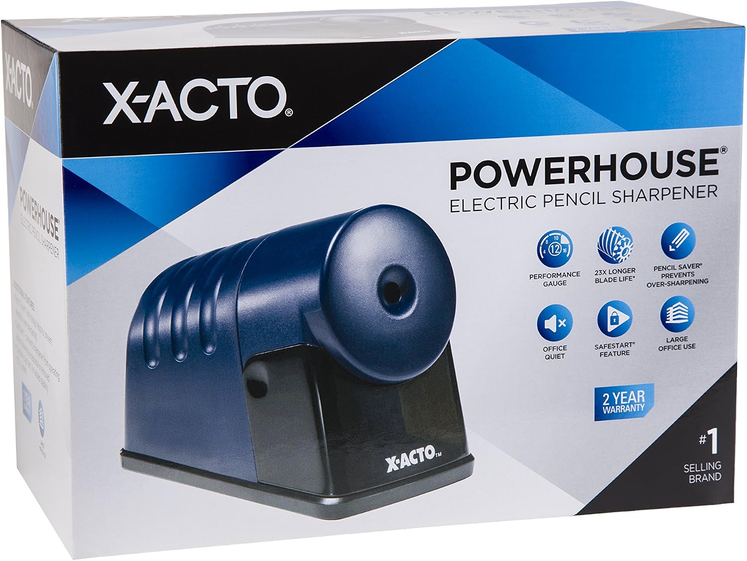 X-ACTO Powerhouse Electric Pencil Sharpener, Navy Blue