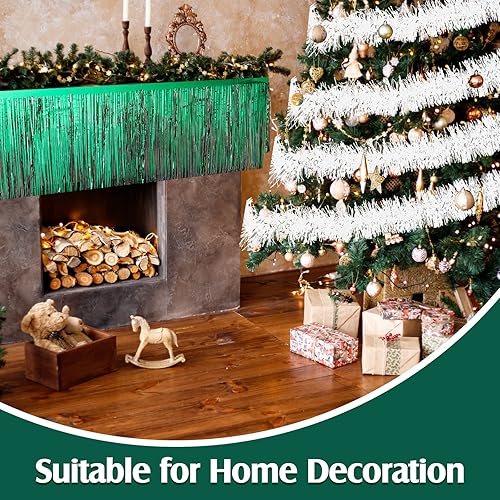 Miniatura 4 de 10 piezas de decoraciones flotantes para el desfile del día de San Patricio, incluyendo 4 cortinas de flecos metálicos de 10 pies, 6 guirnaldas de