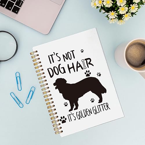 Miniatura 4 de Funny Golden Retriever It's Not Dog Hair It's Golden Glitter - Cuaderno en espiral de 5.5 x 8.3 pulgadas, cuaderno con espiral de tapa dura forrada