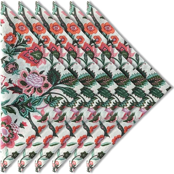Servilletas de Algodón Estampadas 45.72 cm - Juego de 6 miniatura 3