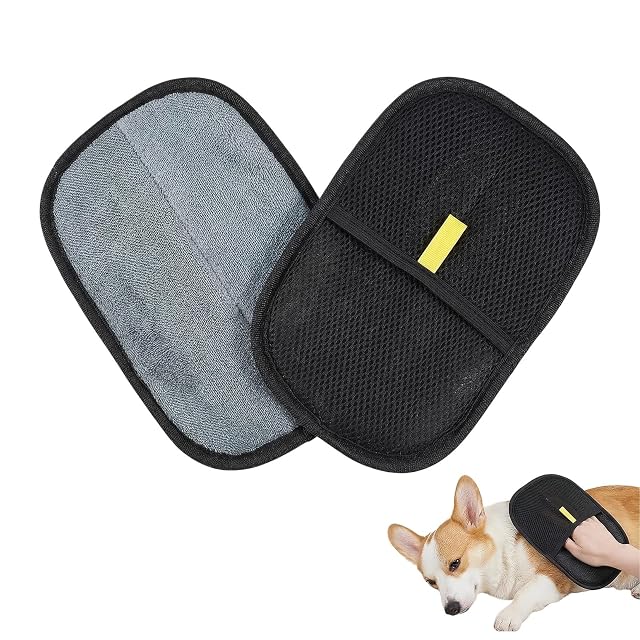 Cloxtralon 2 Guantes antipelos para Mascotas, Doble Cara, Reutilizable, para Gato, Perro, antiestático