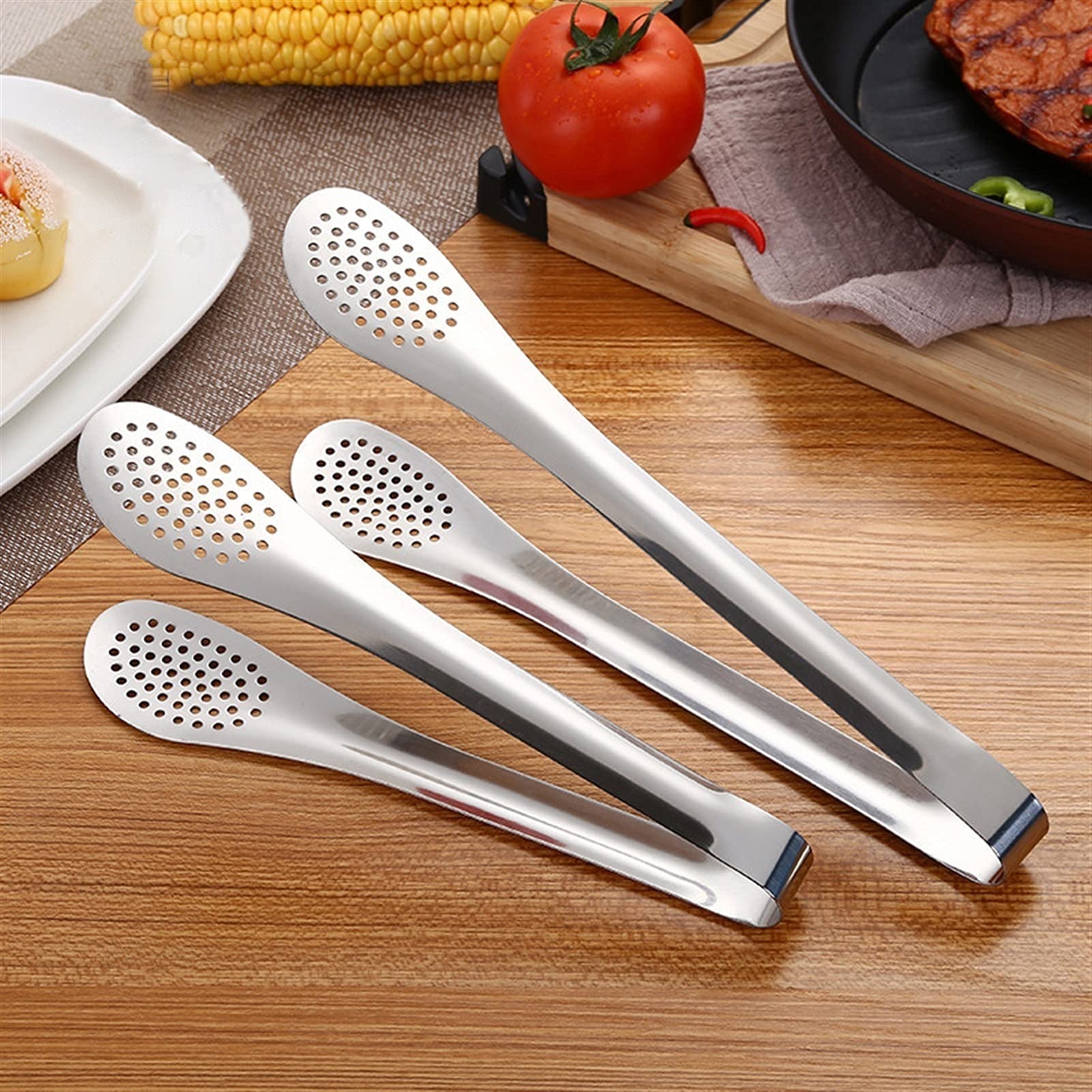 Pinzas de Cocina (1 Unidad), antiadherentes, antiescaldaduras, para Pan, Barbacoa, Carne, Accesorios para Parrilla, 1 Pieza de 5 Pulgadas (12,7 cm)