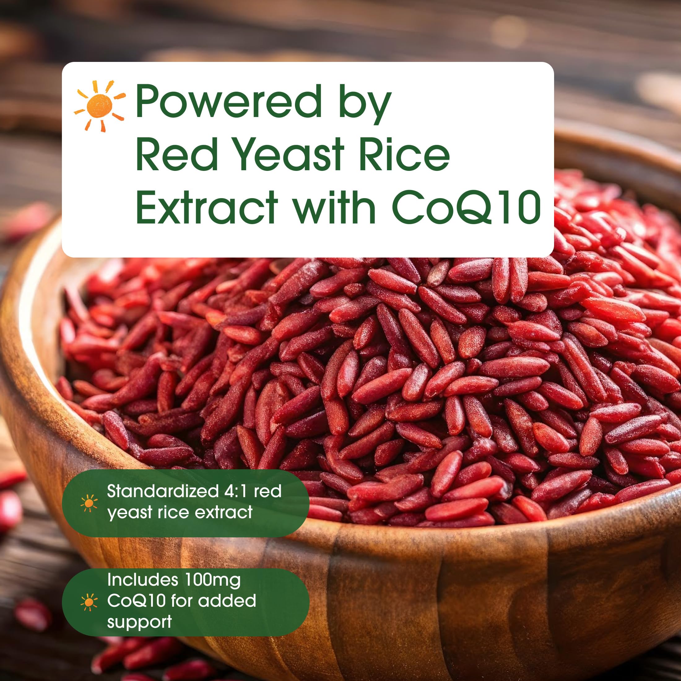 NatureBell Red Yeast Rice with CoQ10-240 Vegetarian Capsules - for Heart Health, Energy Support, Brain Wellness & Antioxidant Support* — Amazon image 6
