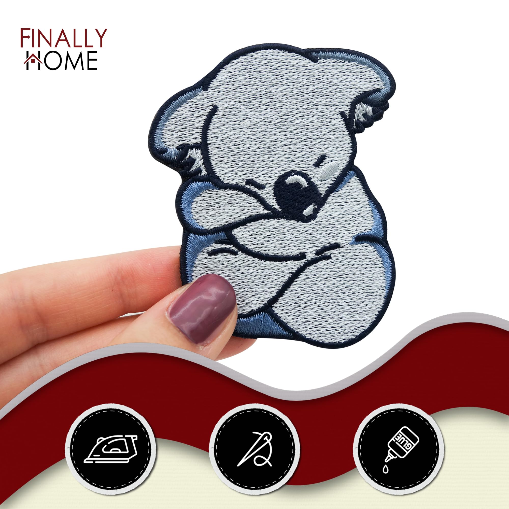 Finally Home Slapende vos-patch om op te strijken, bos, dieren, oranje vossen, strijkpatches, patches voor kinderen en volwassenen