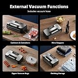 AIRMSEN 95kPa Vacuum Sealer Machine with Inflation Function, Dry/Moist Modes, 30 cm Double Seal, Built-in Cutter, Bag Roll & Removable Drip Tray, Keeps Food Fresh up to 8× Longer - 7