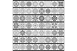 56 Pack Mandala Dot Painting Stencils for DIY Rock Art Creative Mandala Drawing