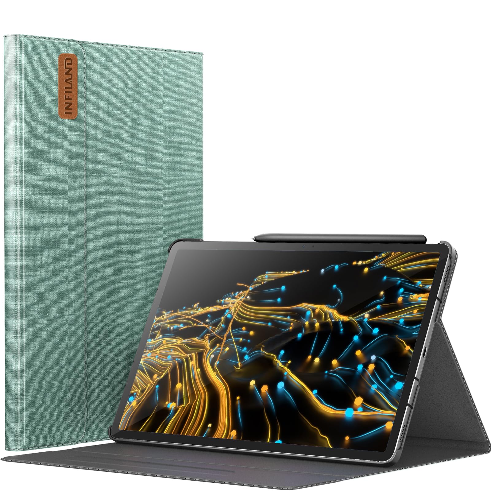 INFILAND Galaxy Tab S10+ Plus 2024/ S9+ Plus/ S9 FE Plus Case, Multi-Angle Stand Cover Compatible with Samsung Tab S10 Plus/ S9 Plus/S9 FE Plus 12.4 Inch [Auto Wake/Sleep], Midnight Green (B0CBVCYRYL) Amazon Price History, Amazon Price Tracker
