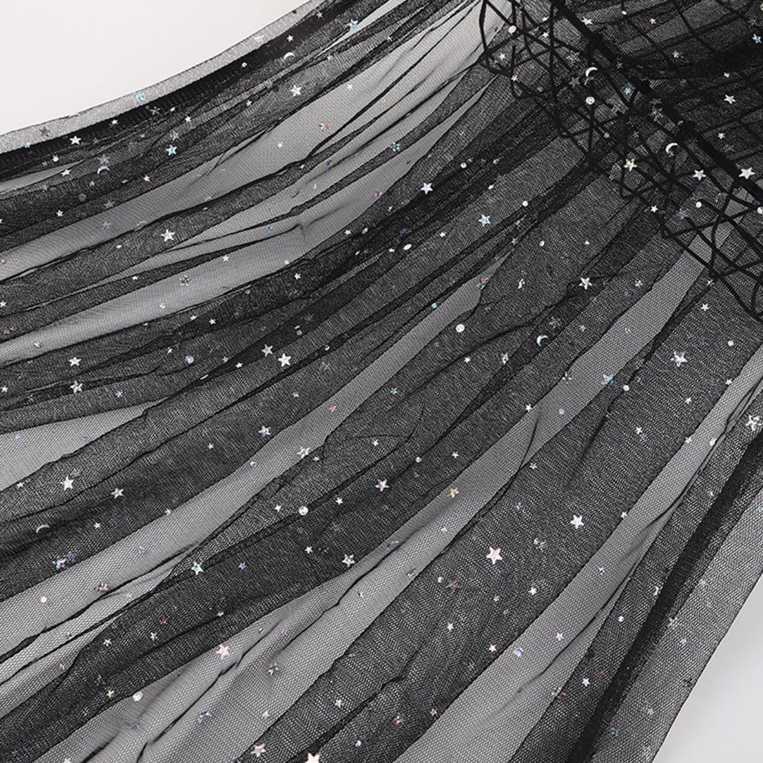 Women's Short Knee Length Night Out Bridal Sparkle Tulle Skirt