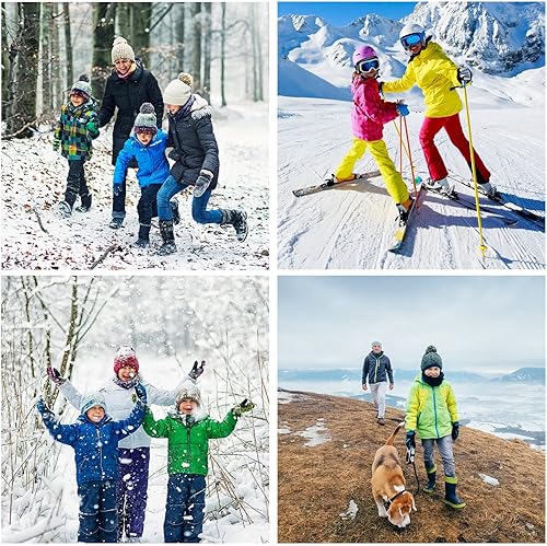 Miniatura 7 de Chaqueta de esquí impermeable para niños, chaqueta de snowboard para exteriores, resistente al viento, con forro polar, abrigo de nieve cálido de
