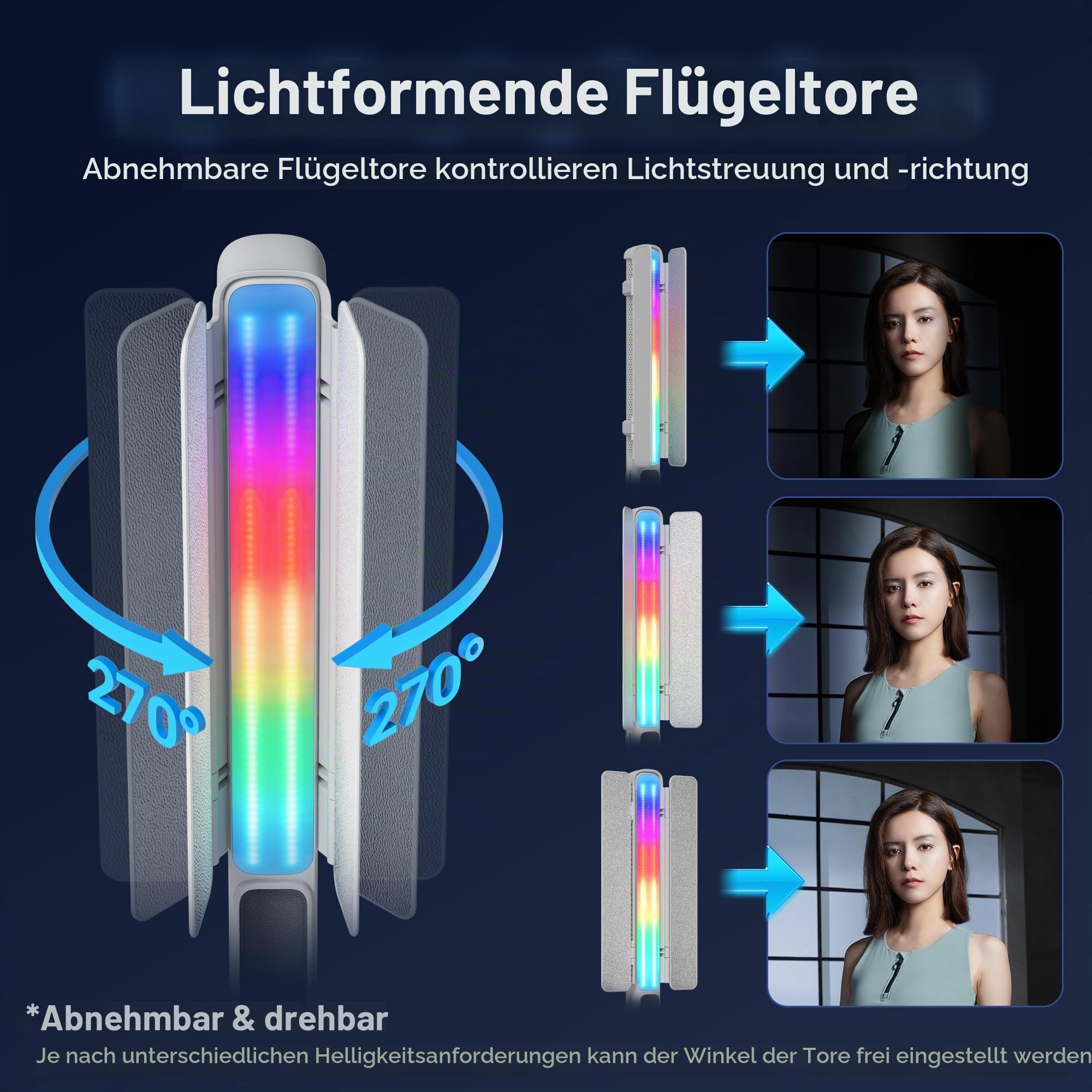 ZHIYUN CINEPEER CF100 [Offiziell] 100W RGB Lichtstab, Tragbar Videolicht Stick mit 2700K-6500K CRI 96+ TLCI 98+, Videoleuchte mit 6 Lichteffekten Kontinuierliche Ausgangsbeleuchtung Fotografie für YT