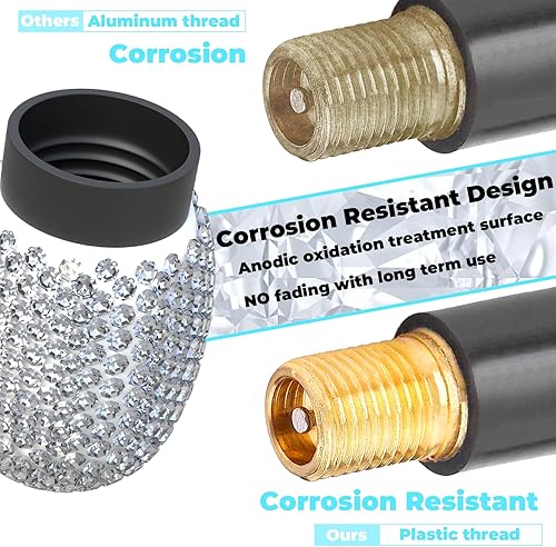 Miniatura 2 de 4 tapas de vástago de válvula de neumático de automóvil, tapa de aire brillante para automóvil, cubiertas de vástago universales, revestimiento de