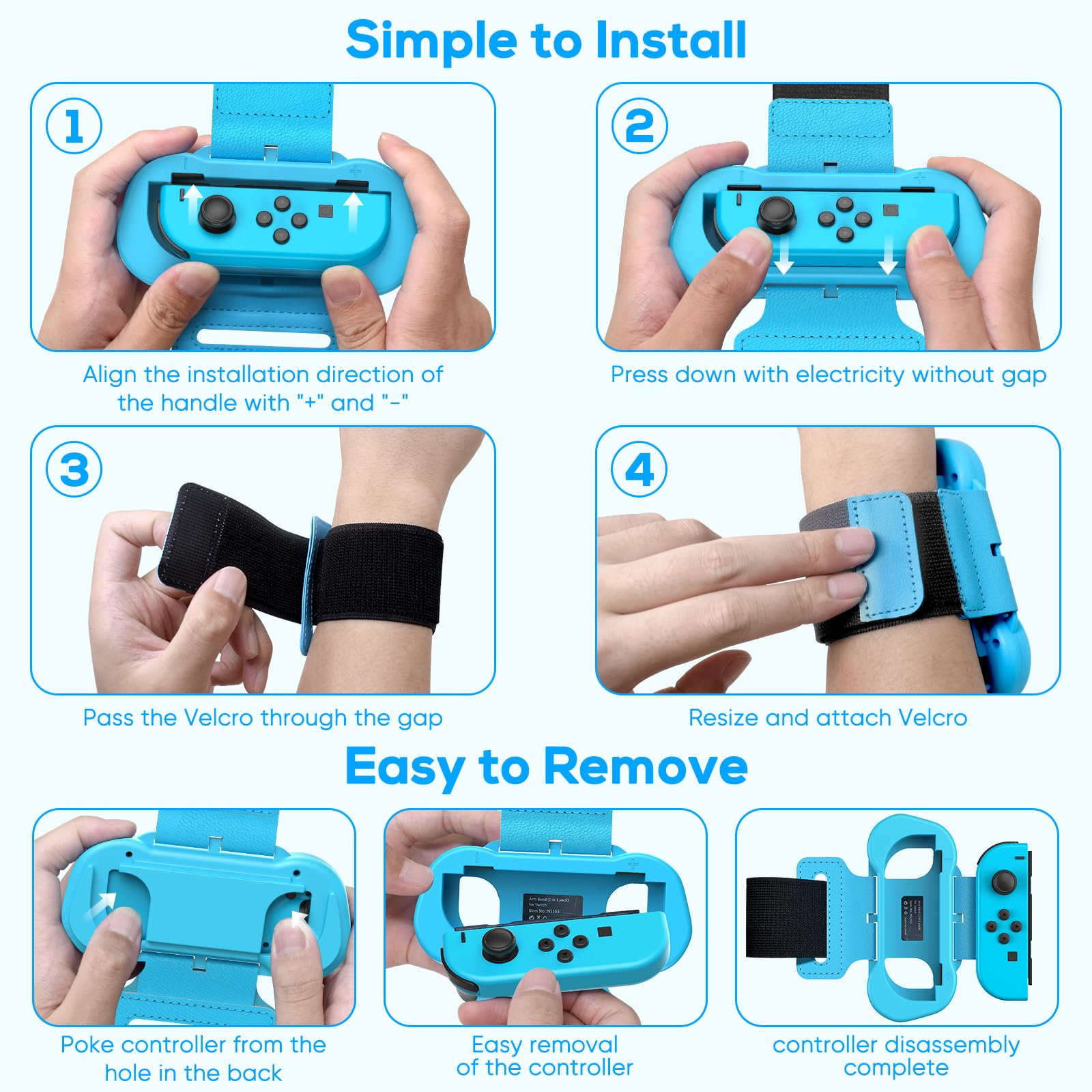 Muñequeras para Dance 2025 2024 2023 2022 Switch y para Zumba Burn It Up – Correas elásticas ajustables mejoradas para Nintendo Switch y Switch OLED Dance, paquete de 2 brazaletes para adultos y niños