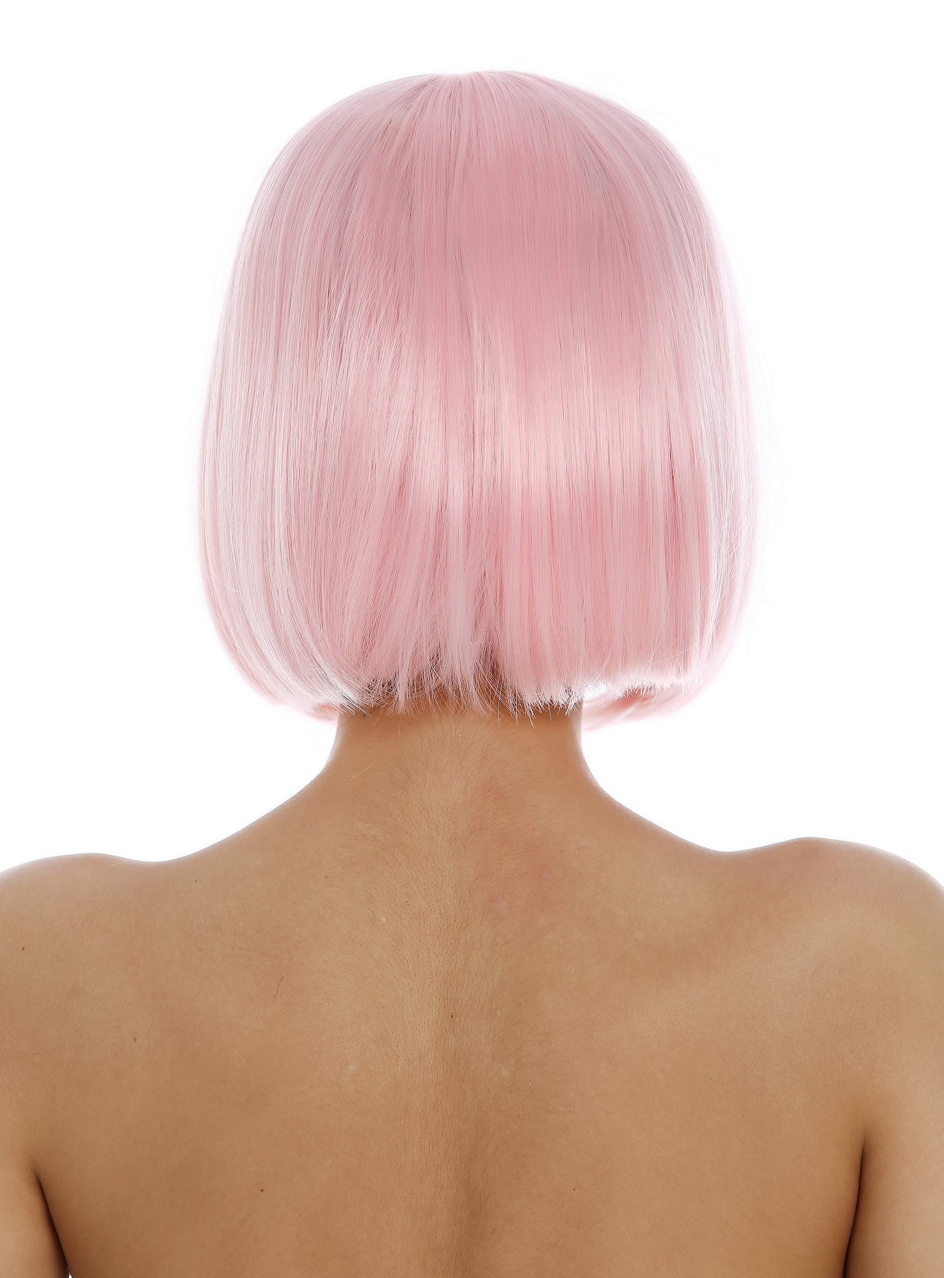 WIG ME UP - 7803-T2333 Short lady Wig bob style bangs fringe sleek light pink, light pink (T2333) - Image 4