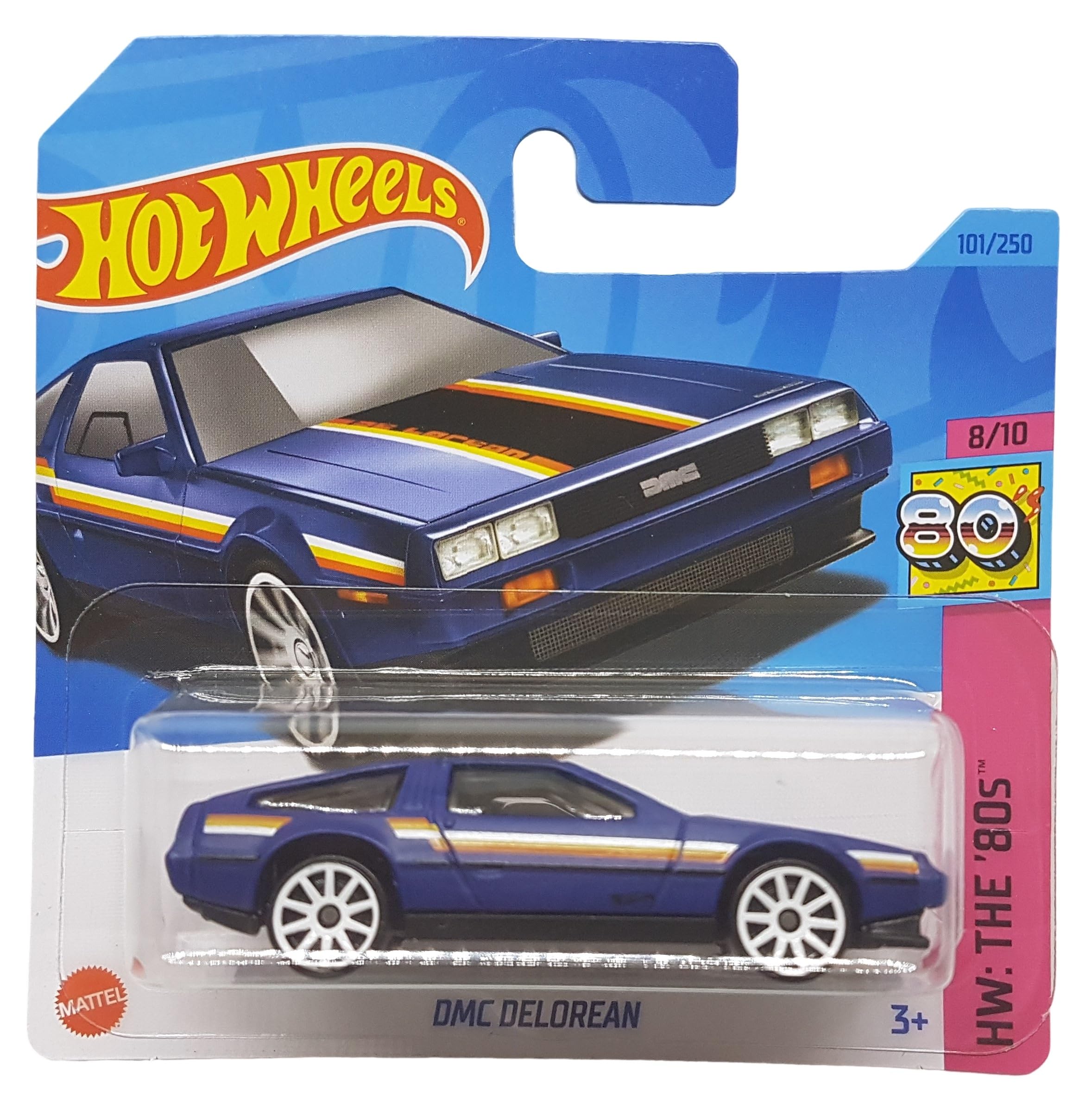 Hot Wheels - DMC Delorean - HW: The ´80s 8/10 - HKJ65 - Short Card - Violet - Mattel 2023