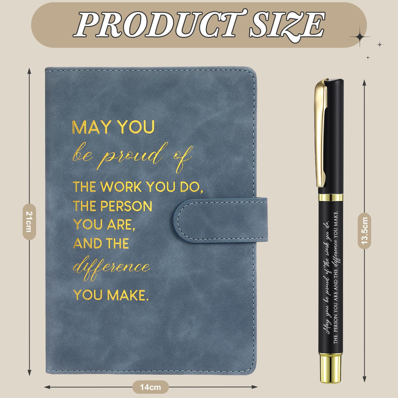 Sinmoe Inspirational Leather Notebook and Pen Set - Image 2