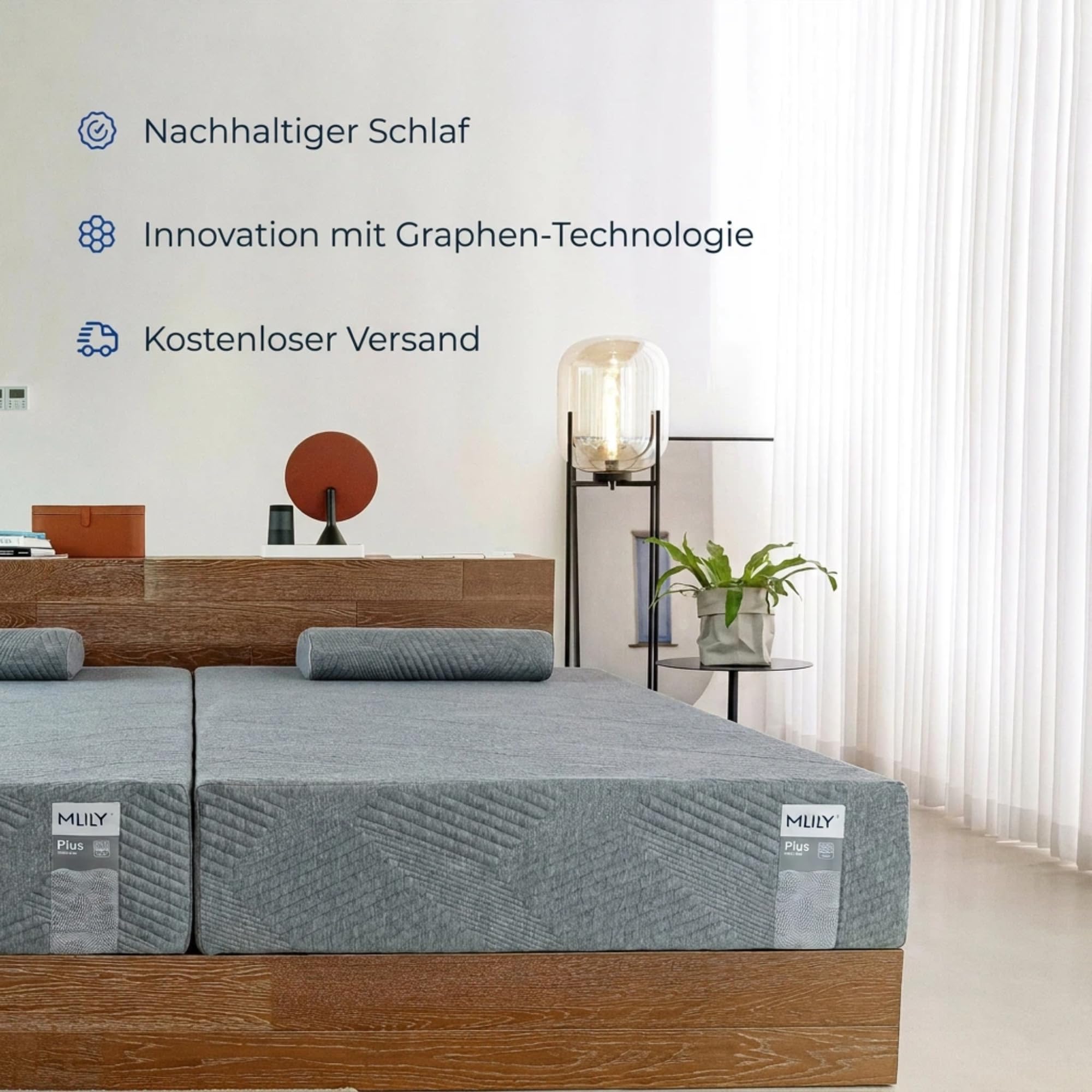 MLILY Plus Taschenfederkernmatratze 140x200 cm H3 | 7 Zonen Federkernmatratze 26 cm Höhe | Memory Foam Matratze 140x200cm ergonomisch & rückenschonend, atmungsaktiv | Öko-Tex Zertifiziert